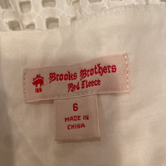 Brooks Brothers White Eyelet Cotton Blend Dress - Picture 4 of 4